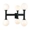 Z-Lite Laurent Outdoor Post Mount Fixture, 6-Light, 30 In.W x 27 In.H, Black/Opal 597MP6-BK - alternate 1